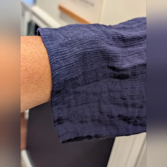 Knox Rose Open-Front Cardigan Lace Back & Crochet Navy Blue XXL - Picture 8 of 9